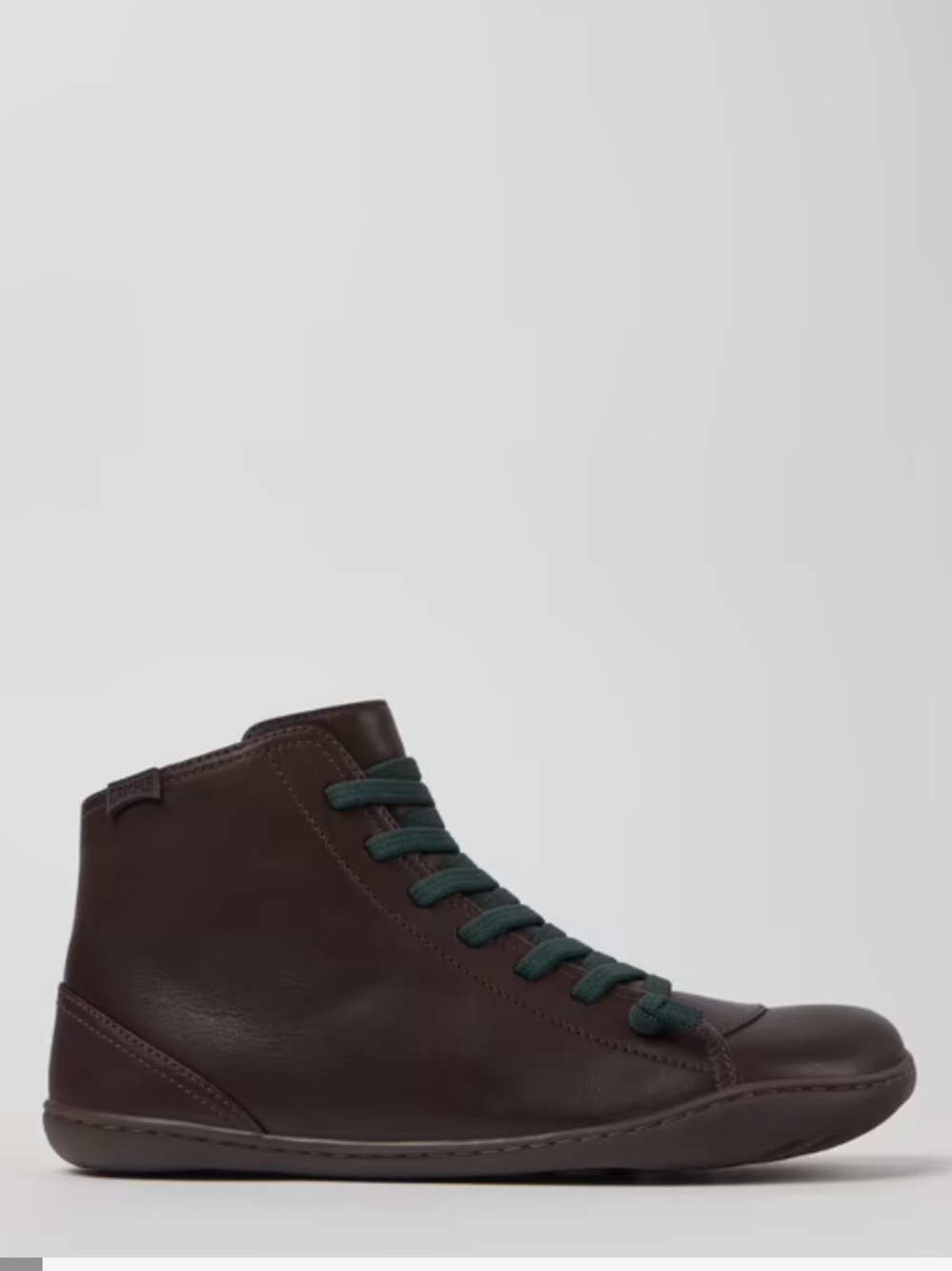 Camper Peu Cami ankle boots, brown leather unique elastic laces, size 38/7.5